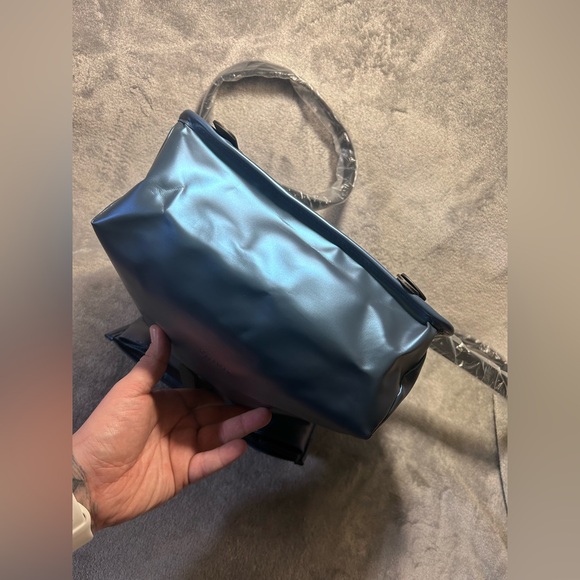 RAINS Rolltop Rucksack Mini in Shore Blue - Picture 9 of 11